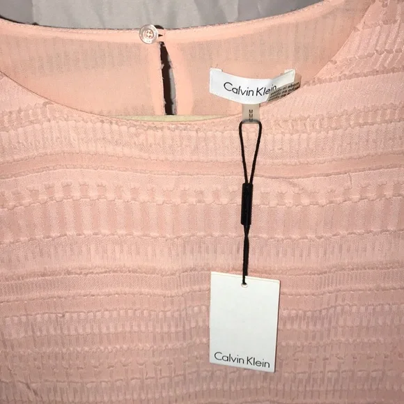 Calvin Klein Tunic Top, Button Sleeves - Picture 3 of 4